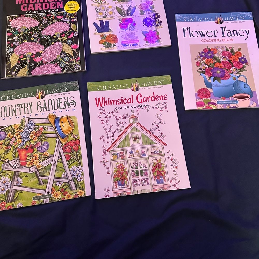 Coloring Book Set - Whimsical and Floral Designs